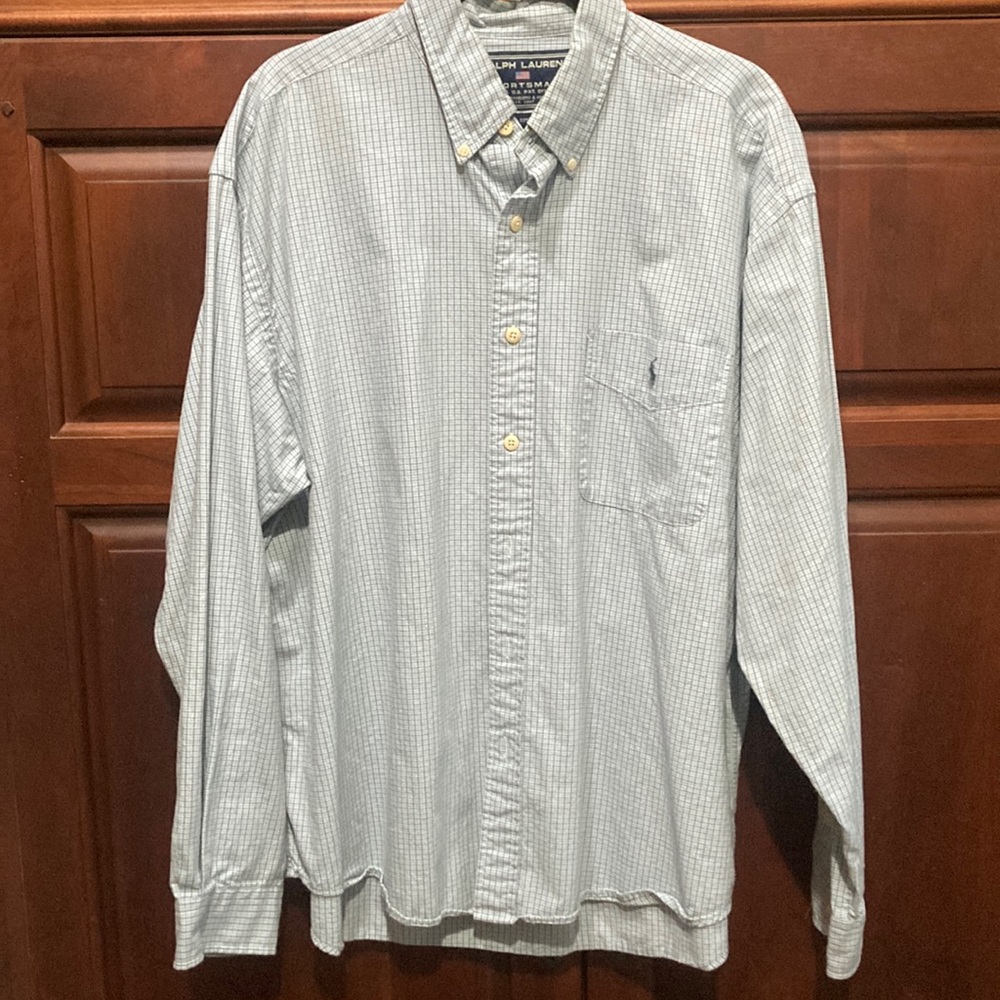 Ralph Lauren Sportsman. XL. Oxford shirt. Blue